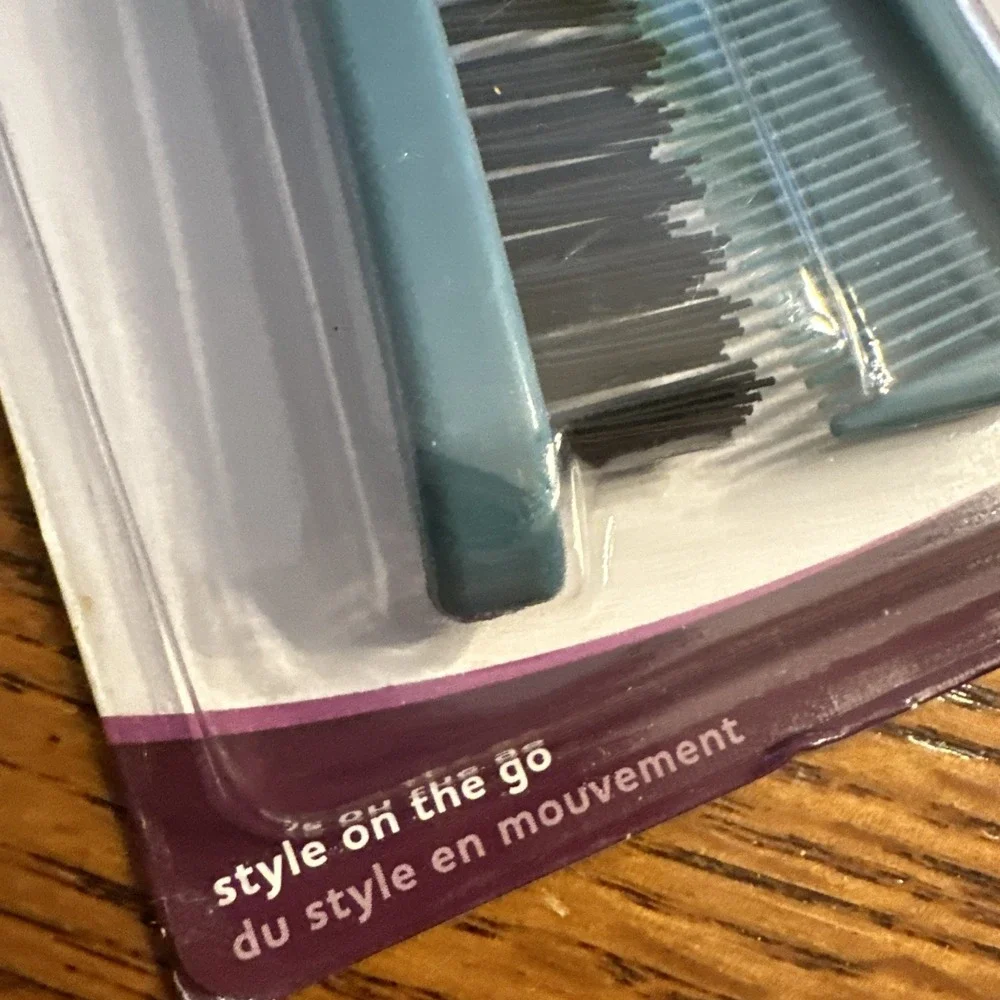 Vintage Goody Folding Travel Brush Comb Made In‎ USA Sealed Dark Green NOS